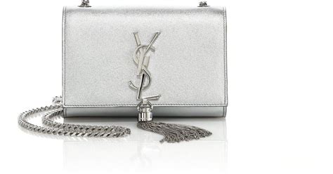 metallic silver ysl bag|ysl black evening bag.